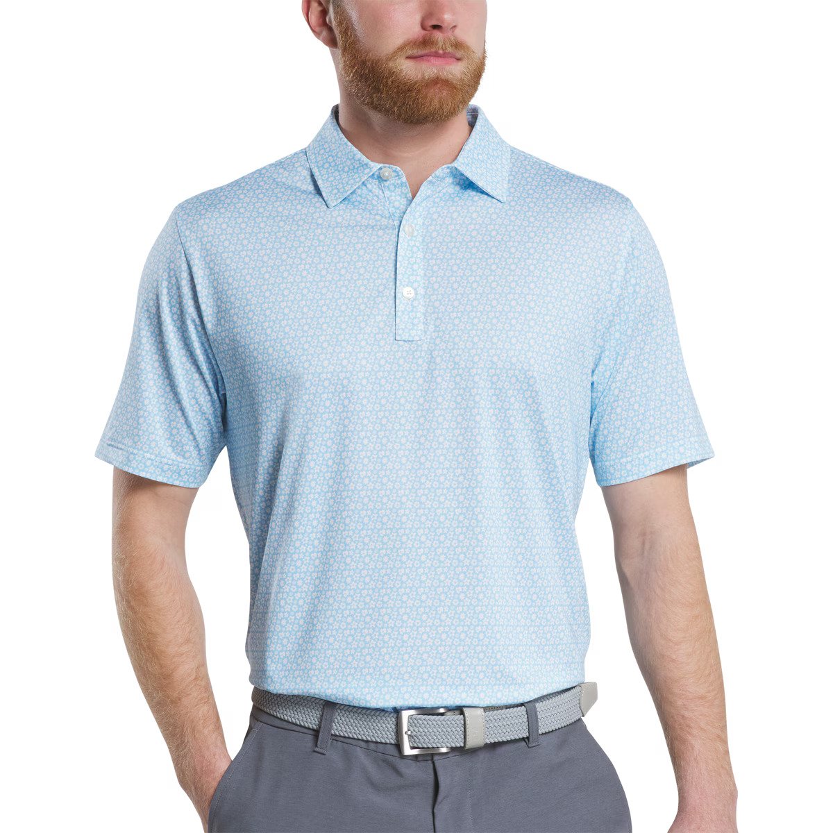 FootJoy Allover Floral Lisle Golf Polo